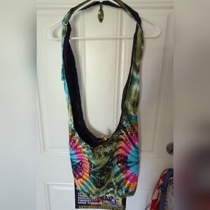 Spacious pretty tie dye bohemian Festival crossbody